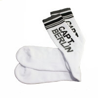 Capt. Berlin Crew Cut Socks White Black Grey 40-43