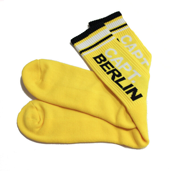 Capt. Berlin Crew Cut Socks Yellow White Black 43-46